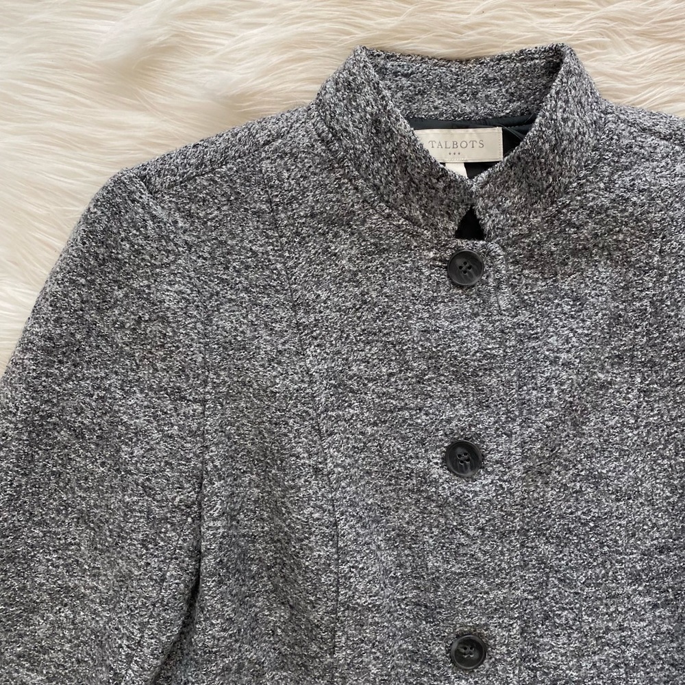 Talbots Gray Wool Blend Blazer Jacket - Picture 2 of 6
